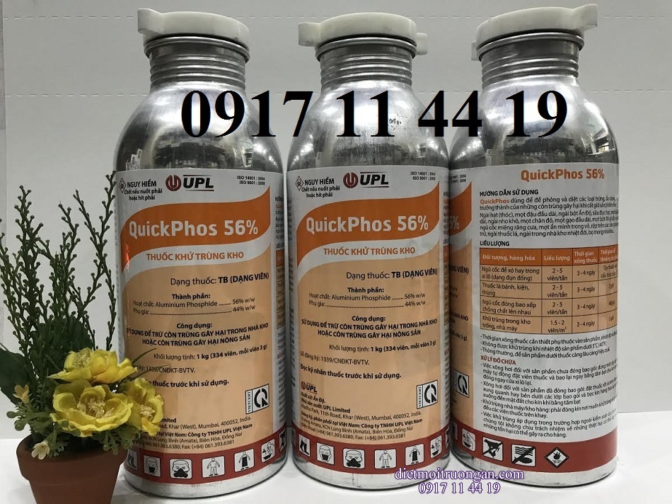 Quickphos 56% Ấn Độ - dạng chai nhôm 334 viên